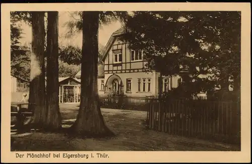 Ansichtskarte Mönchhof (Thüringen) Gasthaus bei Elgersburg 1914