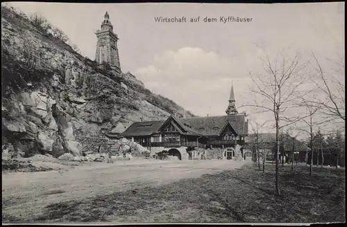 Ansichtskarte Kelbra (Kyffhäuser) Wirtschaft auf dem Kyffhäuser 1913
