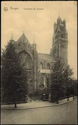 Postkaart Brügge Brugge | Bruges Cathédrale St. Sauveur. 1915