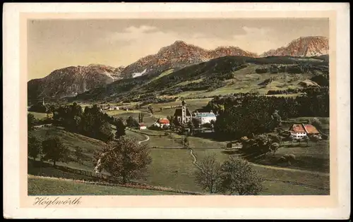 Ansichtskarte Höglwörth-Anger Blick auf die Stadt 1922
