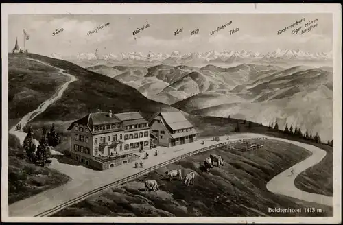 Ansichtskarte Aitern Hotel Belchenhaus, Künstlerkarte# 1932