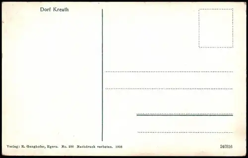 Ansichtskarte Kreuth Dorfpartie 1908