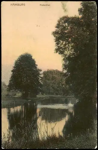 Ansichtskarte Hamburg Alstertal 1907