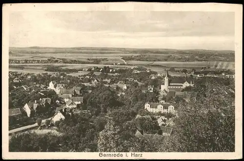 Ansichtskarte Gernrode-Quedlinburg Totalansicht 1922