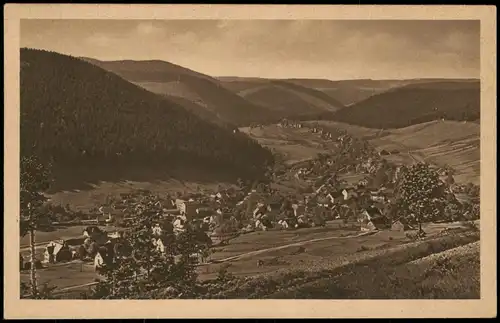 Ansichtskarte Manebach-Ilmenau Blick auf die Stadt 1927