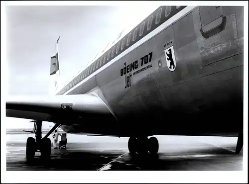 Flugzeug Airplane Avion Boeing 707-430 Pressefoto 17,5x24 1970/1988