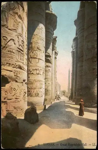 Luxor Karnak Tempel / الكرنك al-Karnak Grande Salle Hypostyle 1917