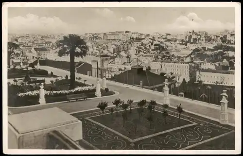 Postcard Lissabon Blick auf die Stadt - Fotokarte 1938