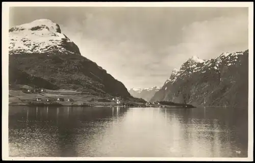 Postcard Sandene i Nordfjord Stadt - Noreg Norwy Fotokarte 1928