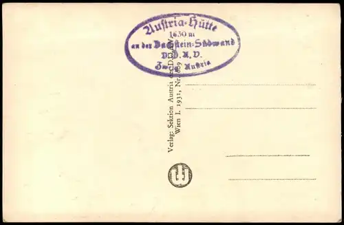 Ansichtskarte Ramsau am Dachstein Dachstein Südwand 1931