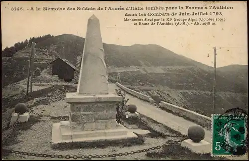 Frankreich A la Mémoire  Soldats de Armée d'Italie tombés pour la France  1914