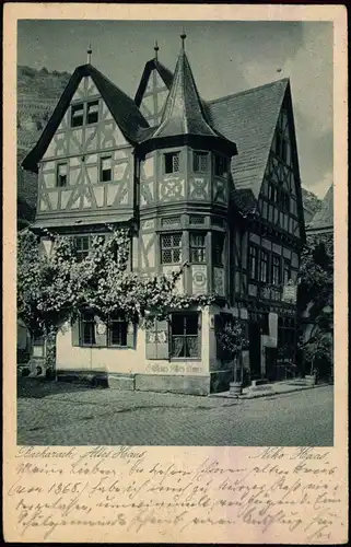 Ansichtskarte Bacharach Gaststätte - Altes Haus 1928