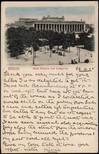 Ansichtskarte Berlin Altes Museum und Lustgarten, litfasssäule 1905