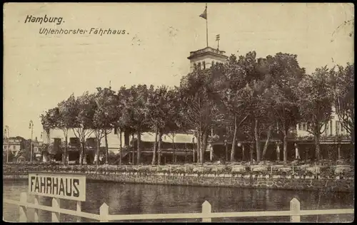 Ansichtskarte Uhlenhorst-Hamburg Uhlenhorster Fährhaus, Fährhaus Steg 1908