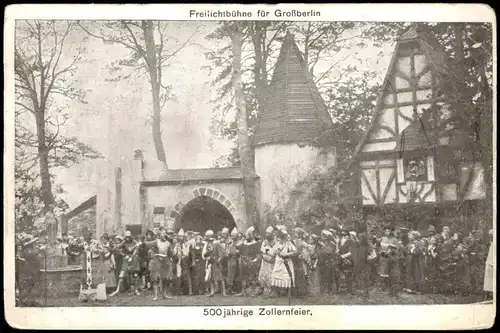 Berlin Freilichtbühne für Großberlin 500 jährige Zollernfeier. 1912