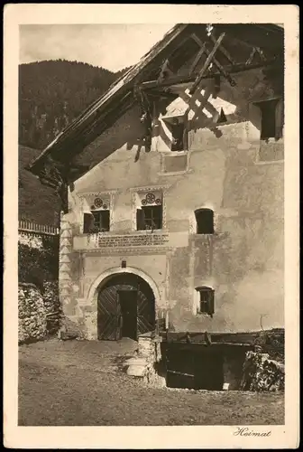 Ansichtskarte Lavin Graubünden, Heimat - Großes Haus 1927