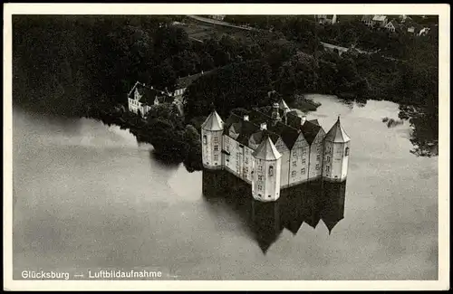 Glücksburg (Ostsee) Lyksborg Schloss Glücksburg - Luftbild 1928