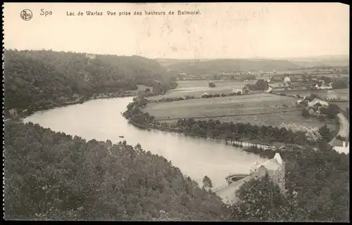Spa Pr Lüttich Spå  Spâ Lac de Warfaz Vue prise des hauteurs de Balmoral. 1915