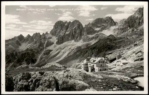 Cartoline Pozza Di Fassa Rifugio Vajolet verso Coronelle 1932