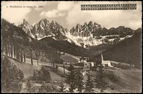 Cartoline Funes Villnöß S. Maddalena Südtirol 1932