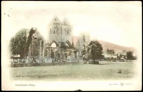 Postcard New Abbey Sweetheart Abbey 1907