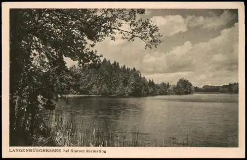 Ansichtskarte Bad Endorf Langbürgner See bei Station Riemsting 1932