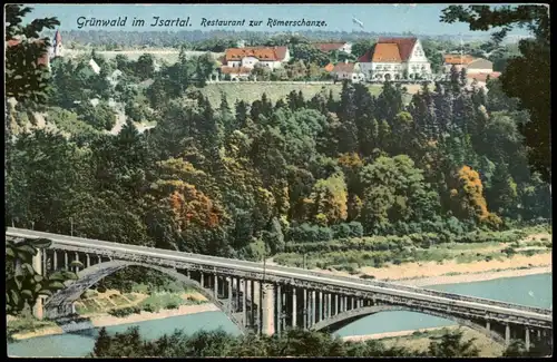 Grünwald (Oberbayern) Isartal. Restaurant zur Römerschanze. 1916