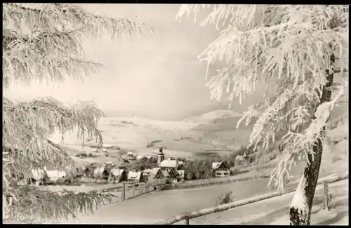Geising-Altenberg (Erzgebirge) Blick auf die Stadt im Winter 1961