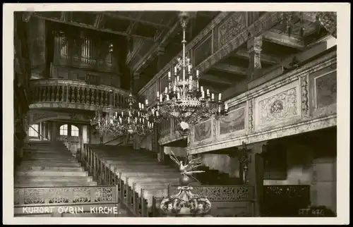 Ansichtskarte Oybin Bergkirche - Orgel, Oberlausitz 1936