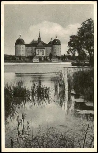 Ansichtskarte Moritzburg Kgl. Jagdschloss, See 1940