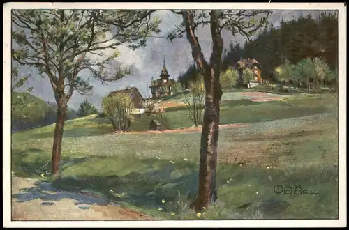 Rehefeld-Altenberg (Erzgebirge) Jagdschloss - Künstlerkarte 1929