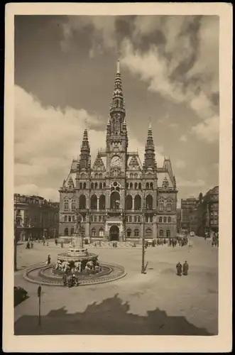 Postcard Reichenberg Liberec Rathaus, Platz 1934
