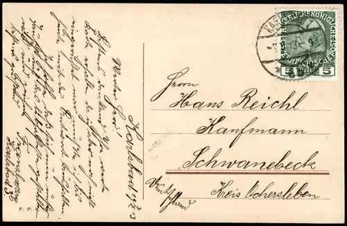 Postcard Karlsbad Karlovy Vary Blick von der Franz Josef Höhe. 1913