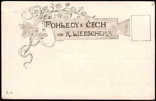 Rowensko bei Turnau  Troskami Hrad BurgRuine Trosky Künstlerkarte 1903