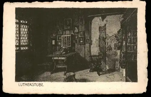 Ansichtskarte Eisenach Lutherstube auf der Wartburg, Künstlerkarte 1922