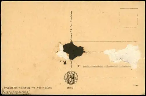 Hermsdorf Hirschberg (Schlesien)Jelenia Góra Chojnik Kynast Federzeichnung 1928