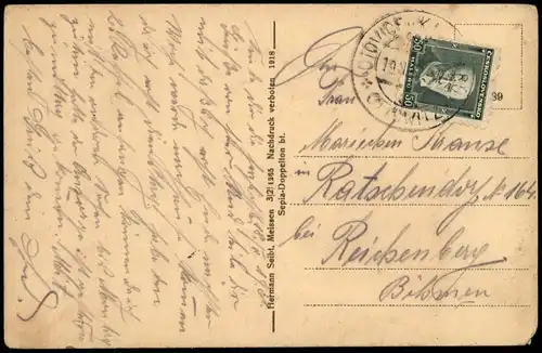 Postcard Karlsbad Karlovy Vary Stefanie-Warte 1918