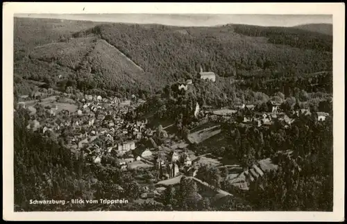 Ansichtskarte Schwarzburg Blick auf die Stadt 1957