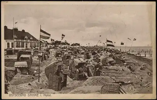 Ansichtskarte Dahme (Holstein) Strandleben, Restaurant 1929