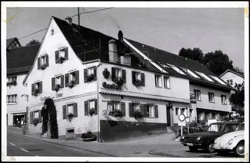 Ansichtskarte Stühlingen Gasthof - Hotel Krone, VW Käfer 1958