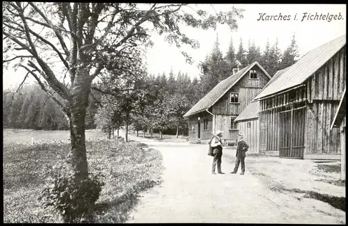 Ansichtskarte Bischofsgrün Straßenpartie am Gehöft 1913