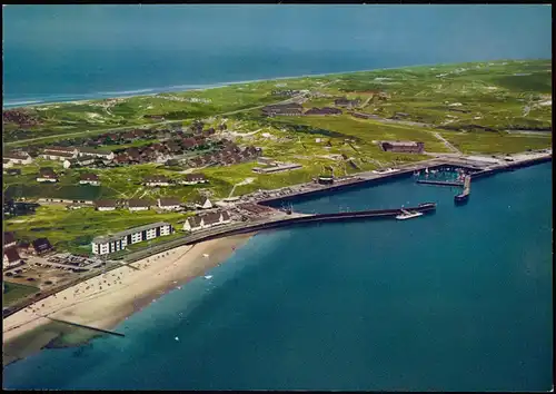 Ansichtskarte Hörnum (Sylt) Hörnem (Hørnum) Luftbild, Hafen, Hotel 1973