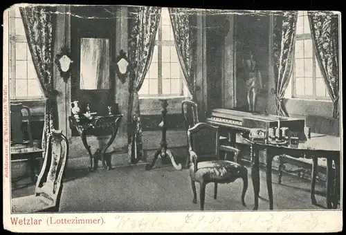 Ansichtskarte Wetzlar Lottezimmer - Einrichtung 1904