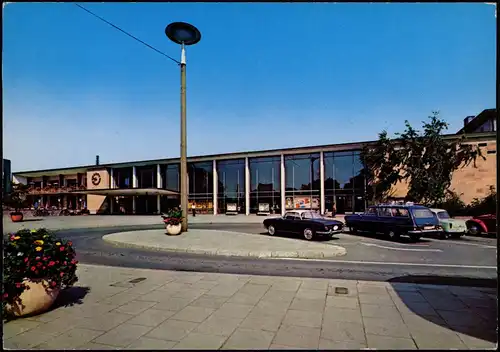Ansichtskarte Heilbronn Bahnhof, Parkplatz - Autos 1974