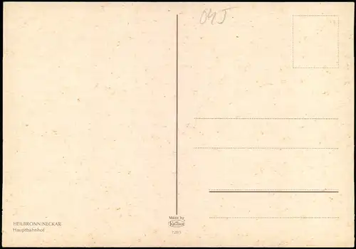 Ansichtskarte Heilbronn Bahnhof, Parkplatz - Autos 1974