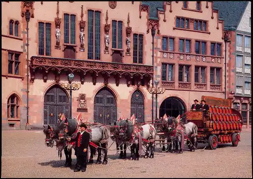 Frankfurt am Main Das traditionelle „Sechser-Gespann" der Henninger-Bräu,  1980
