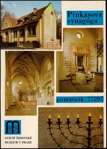 Postcard Prag Praha Pinkasova synagóga Synagoge 1968
