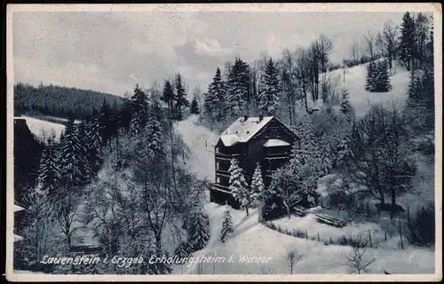 Lauenstein (Erzgebirge)-Altenberg (Erzgebirge) Erholungsheim im Winter 1932