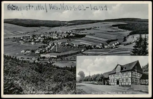 Ansichtskarte Eschenstruth Fabrik, Gasthaus zum Neubau - 2 Bild 1948