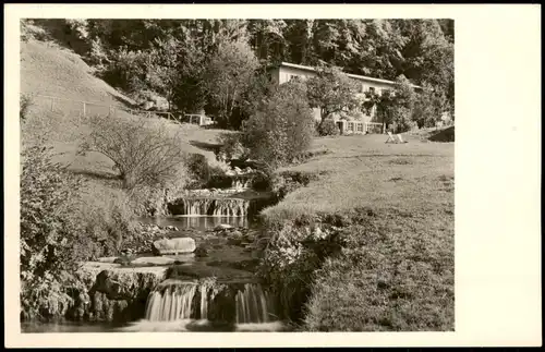 Ansichtskarte Immenstadt (Allgäu) Stadt, Wasserfall 1955  gel. Landpoststempel